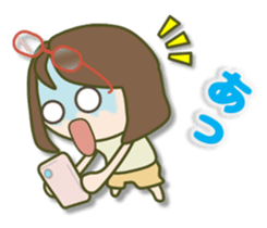 Glasses girl 2 sticker #8066863