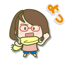 Glasses girl 2 sticker #8066872