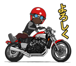 Powerful red motorcycle sticker #8067238