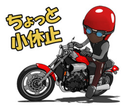 Powerful red motorcycle sticker #8067244