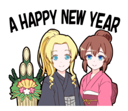 Mariko & Sara 2 The 4season version sticker #8067934