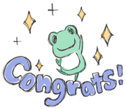 StrawberryFrog with Congratulations sticker #8068316