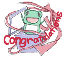 StrawberryFrog with Congratulations sticker #8068317