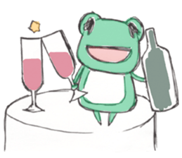 StrawberryFrog with Congratulations sticker #8068320