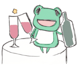 StrawberryFrog with Congratulations sticker #8068320
