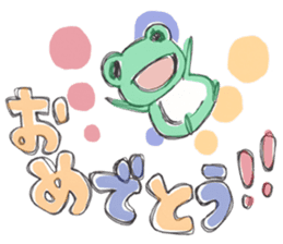 StrawberryFrog with Congratulations sticker #8068334