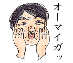 strange gentleman and friends sticker #8069421