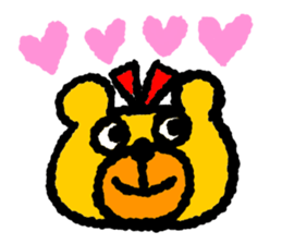 Happy bear!! sticker #8070796