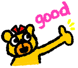 Happy bear!! sticker #8070810