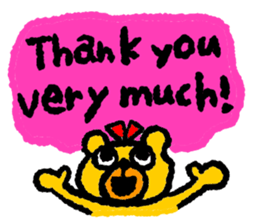 Happy bear!! sticker #8070813