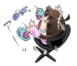 Lazybones! Yugami-chan 2 sticker #8070873