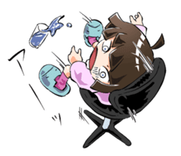 Lazybones! Yugami-chan 2 sticker #8070873