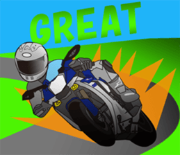 MOTO! BIKE! RACE! I LIKE motorcycle!5 sticker #8070990