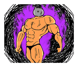 Cat of bodybuilding sticker #8071935