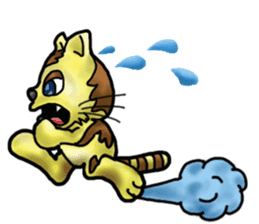 Kotora boy of rainbow-colored cat sticker #8072202