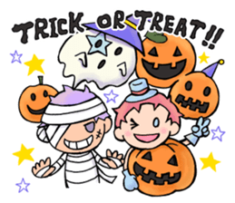 Halloween Sticker of children and ghosts sticker #8072532