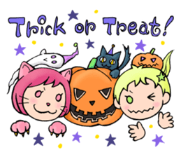 Halloween Sticker of children and ghosts sticker #8072533