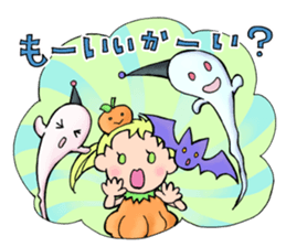 Halloween Sticker of children and ghosts sticker #8072539