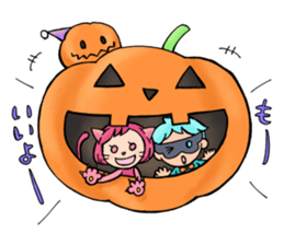 Halloween Sticker of children and ghosts sticker #8072540