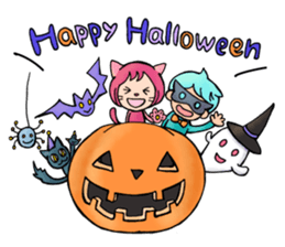 Halloween Sticker of children and ghosts sticker #8072548