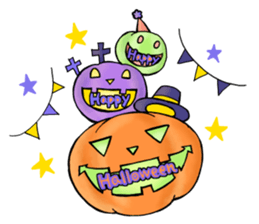 Halloween Sticker of children and ghosts sticker #8072549