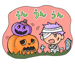 Halloween Sticker of children and ghosts sticker #8072553