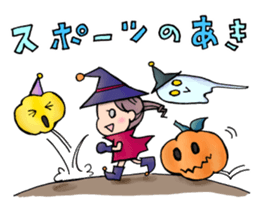 Halloween Sticker of children and ghosts sticker #8072561