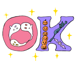 Halloween Sticker of children and ghosts sticker #8072569