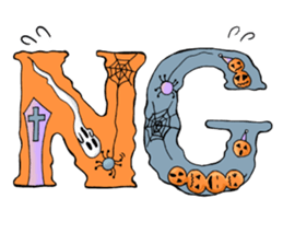 Halloween Sticker of children and ghosts sticker #8072570