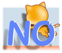 Cat is jumping out from the frame sticker #8072933