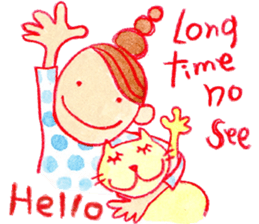 English The daily life of girls & kitty2 sticker #8073092