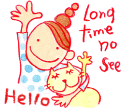 English The daily life of girls & kitty2 sticker #8073092