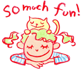 English The daily life of girls & kitty2 sticker #8073093