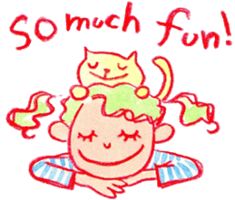 English The daily life of girls & kitty2 sticker #8073093