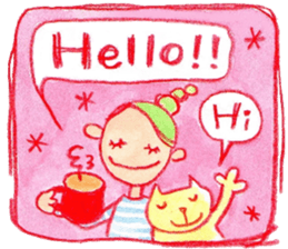 English The daily life of girls & kitty2 sticker #8073097