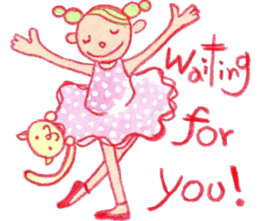 English The daily life of girls & kitty2 sticker #8073112