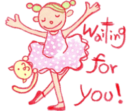 English The daily life of girls & kitty2 sticker #8073112