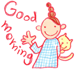 English The daily life of girls & kitty2 sticker #8073124