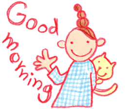 English The daily life of girls & kitty2 sticker #8073124