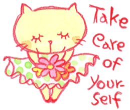 English The daily life of girls & kitty2 sticker #8073126