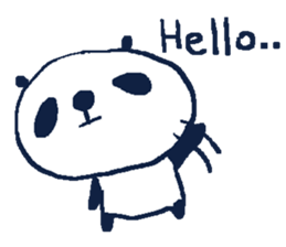 English simple panda sticker sticker #8073212