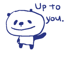 English simple panda sticker sticker #8073214