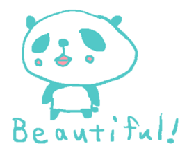 English simple panda sticker sticker #8073216