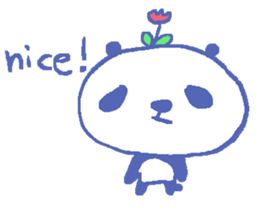 English simple panda sticker sticker #8073217