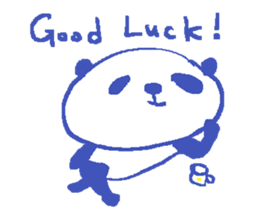 English simple panda sticker sticker #8073220