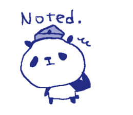 English simple panda sticker sticker #8073222