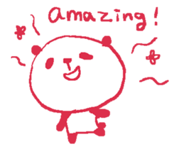 English simple panda sticker sticker #8073223