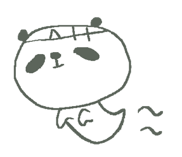 English simple panda sticker sticker #8073225