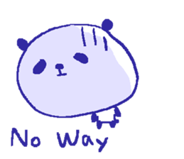 English simple panda sticker sticker #8073226