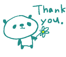 English simple panda sticker sticker #8073229